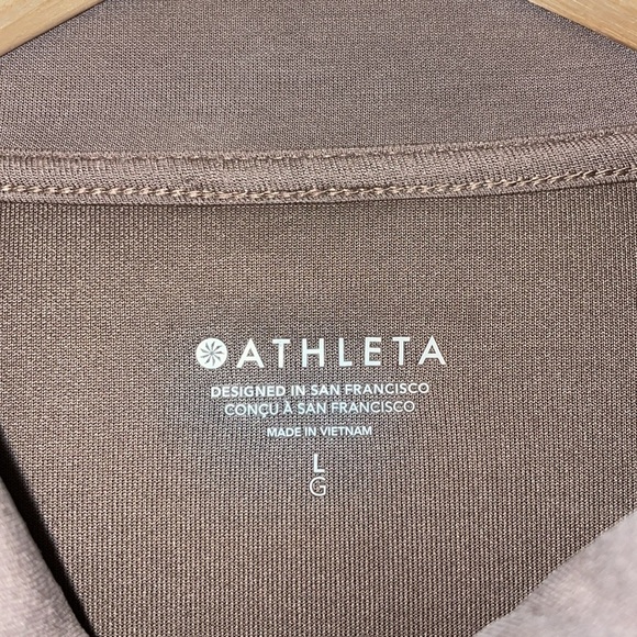 Athleta Women’s 1/2 Zip Popover Taupe L - Picture 4 of 8